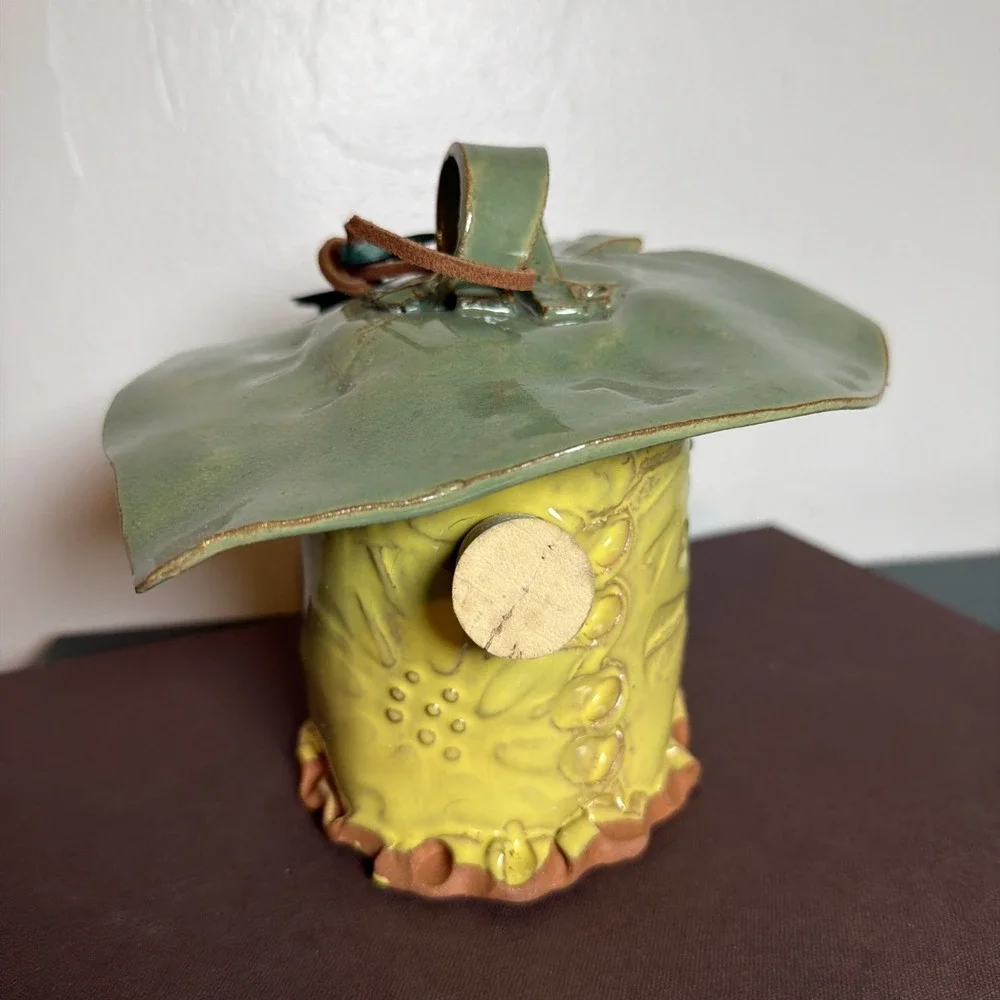 Handcrafted Bird Feeder Whimsical Fairy House‎ By Artisan Shelly Johnston